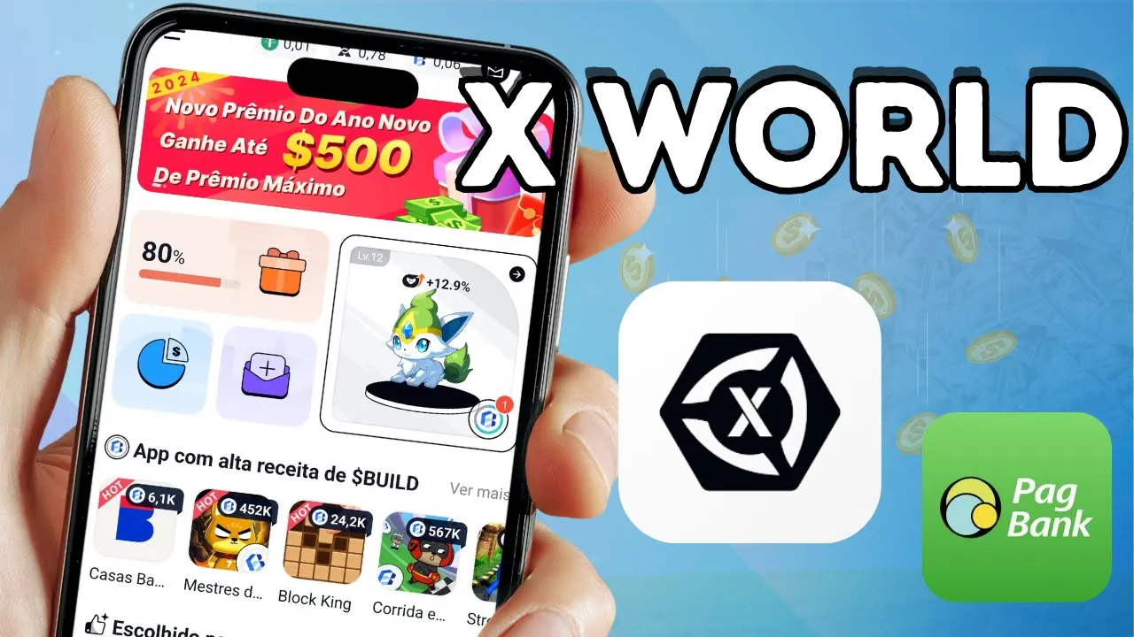 X WORLD App Para ganhar Dinheiro no pagbank e pix